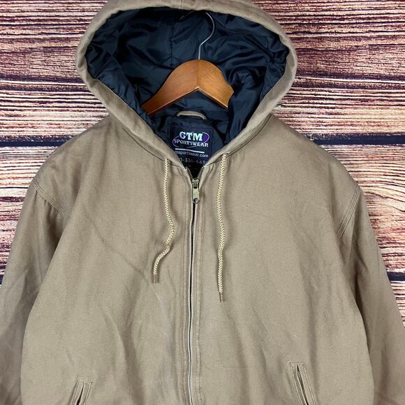 Vintage GTM Sportswear Brown Denim Heavy Work Coat - Picture 3 of 5